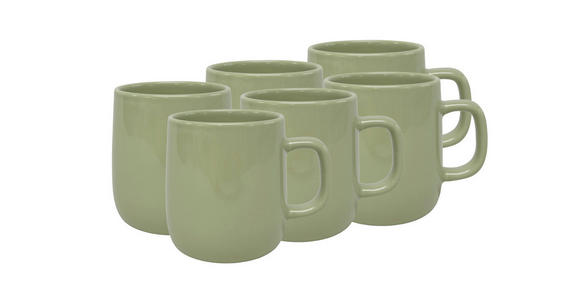 KAFFEEBECHERSET Colori Verde 6-teilig  - Grün, Trend, Keramik - Novel
