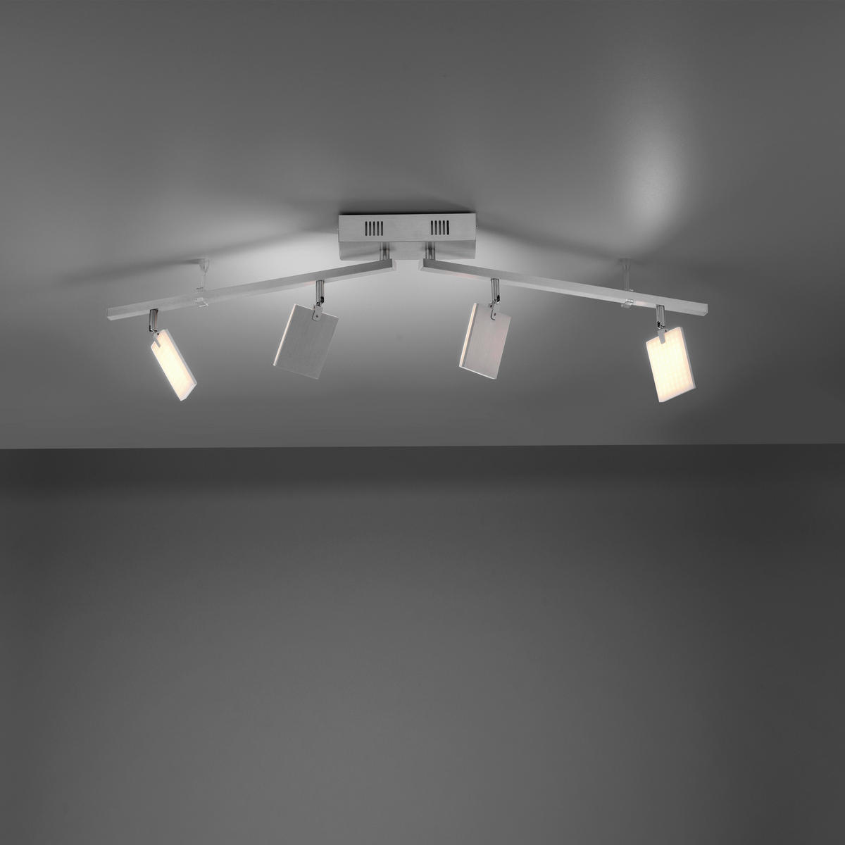 LED-STRAHLER PURE-MIRA 101/95/22,5 cm   - Alufarben, Design, Kunststoff/Metall (101/95/22,5cm) - Neuhaus PURE