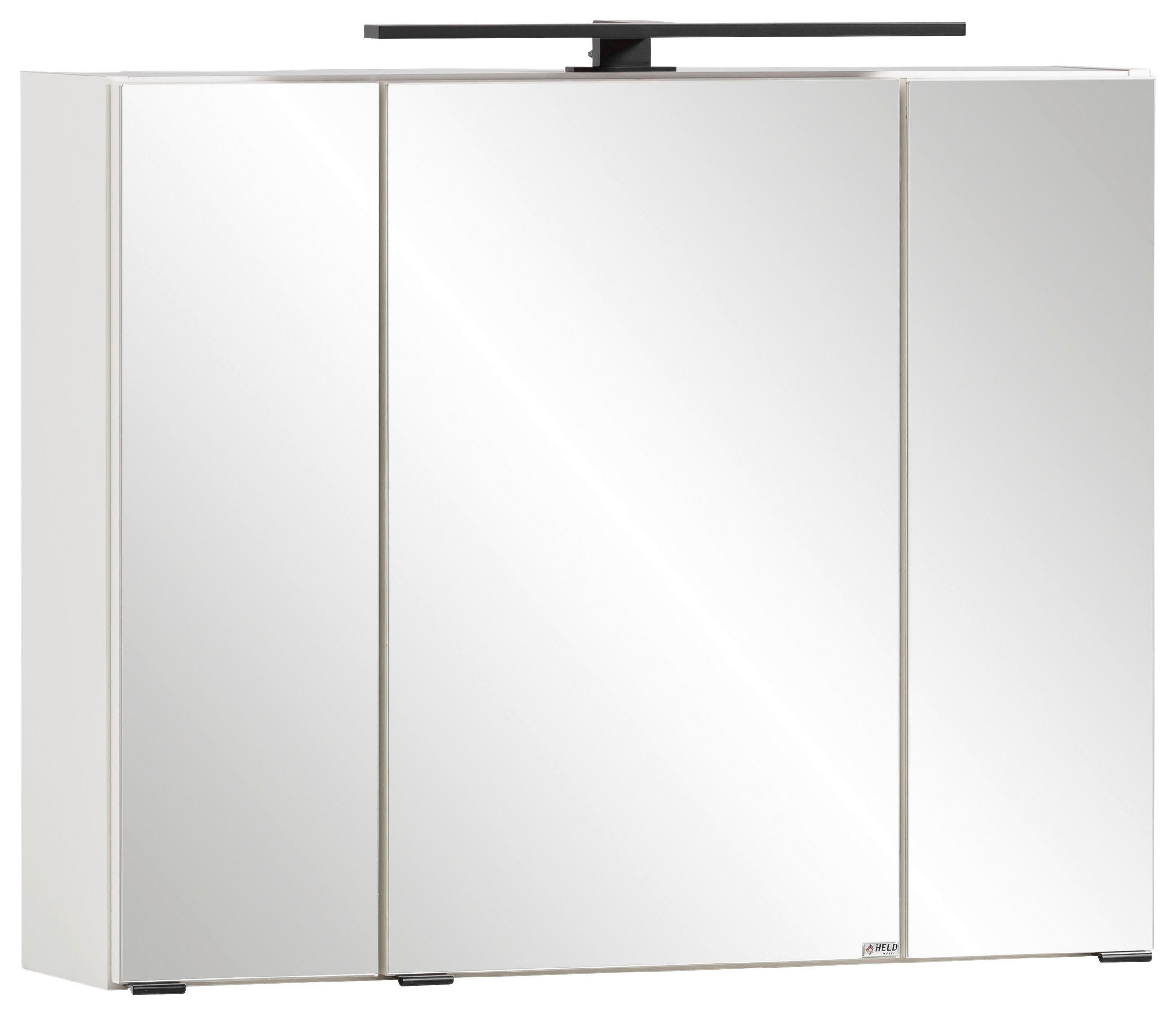 SPIEGELSCHRANK 80/64/20 cm - Schwarz/Weiß, ROMANTIK / LANDHAUS, Glas/Holzwerkstoff (80/64/20cm) - Xora