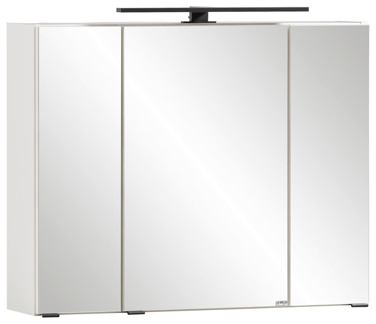 SPIEGELSCHRANK 80/64/20 cm  - Schwarz/Weiß, ROMANTIK / LANDHAUS, Glas/Holzwerkstoff (80/64/20cm) - Xora