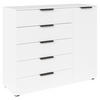KOMMODE 120/100/42 cm Graphitfarben, Weiss  - Weiss/Graphitfarben, Modern, Holzwerkstoff/Kunststoff (120/100/42cm) - Rauch Möbel