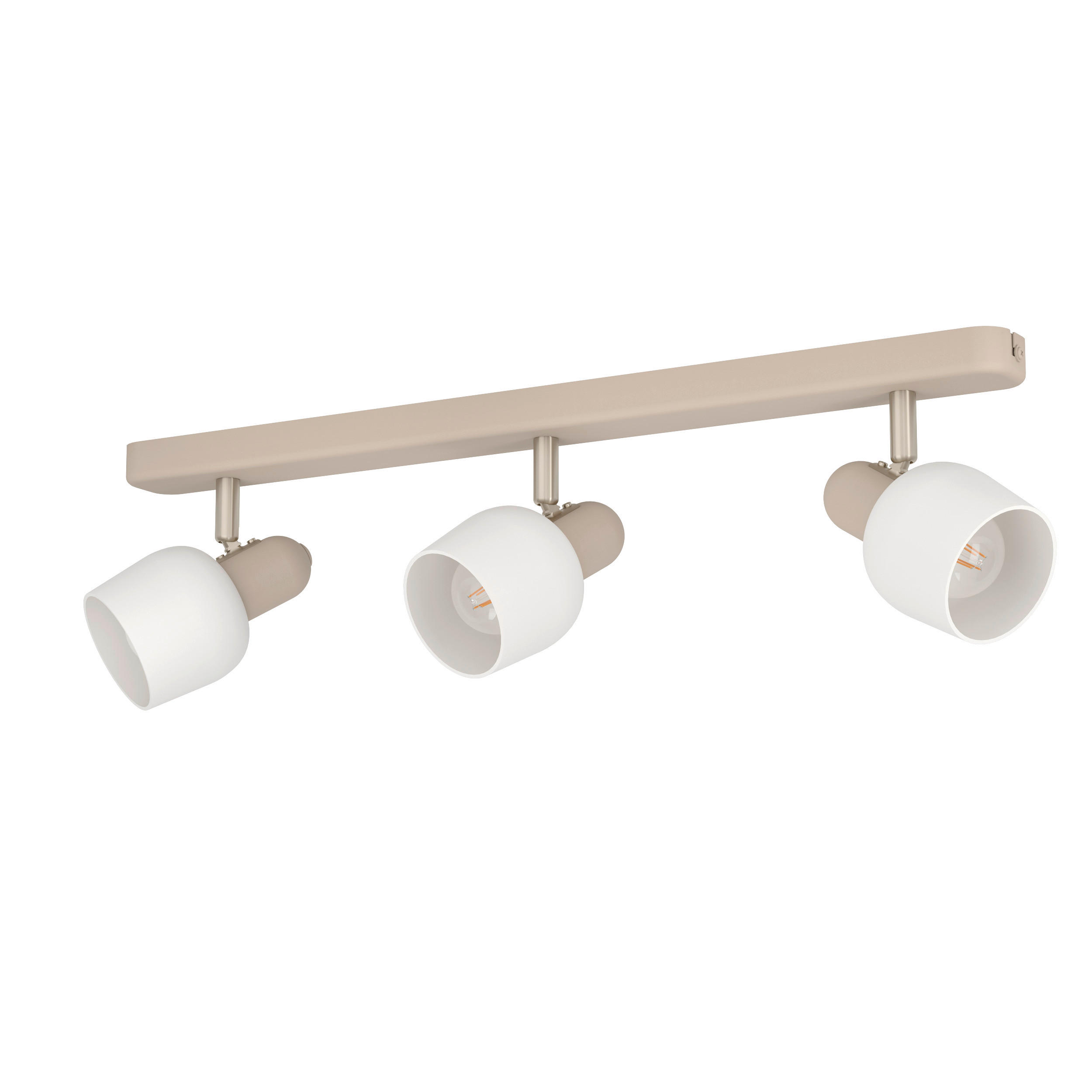 TAKLAMPA Corato 52/7,5/5,5 cm  - vit/sandfärgad, Natur, metall/glas (52/7,5/5,5cm) - Eglo