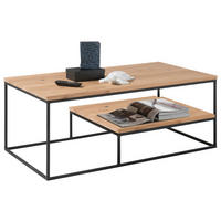 SOFFBORD i trä, metall 110/60/42 cm  - svart/ekfärgad, Design, metall/trä (110/60/42cm) - Livetastic