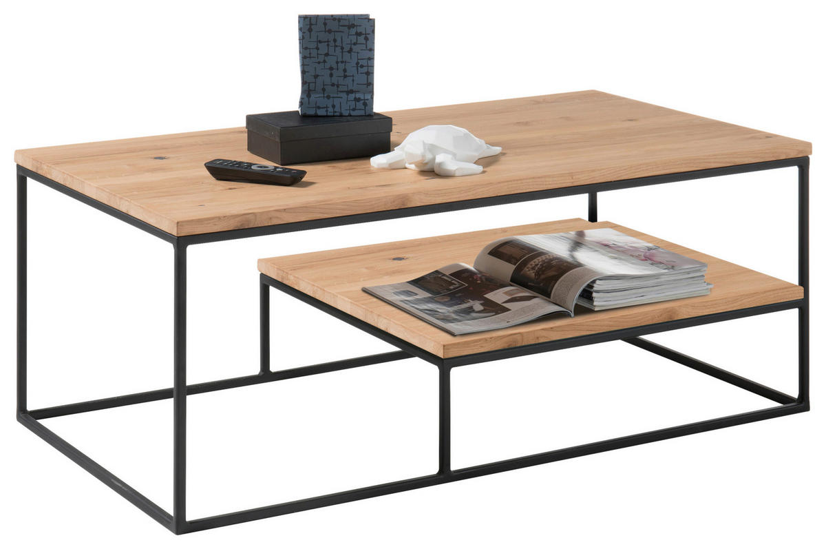 SOFFBORD i trä, metall 110/60/42 cm  - svart/ekfärgad, Design, metall/trä (110/60/42cm) - Livetastic