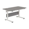 JUGENDSCHREIBTISCH 130/70/53-79 cm  - Schieferfarben/Weiß, Basics, Holzwerkstoff/Metall (130/70/53-79cm) - Paidi