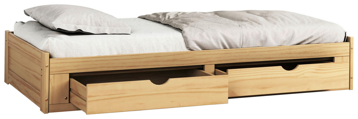 AUSZIEHBETT 90/200 cm  in Naturfarben  - Naturfarben, MODERN, Holz/Holzwerkstoff (90/200cm) - MID.YOU
