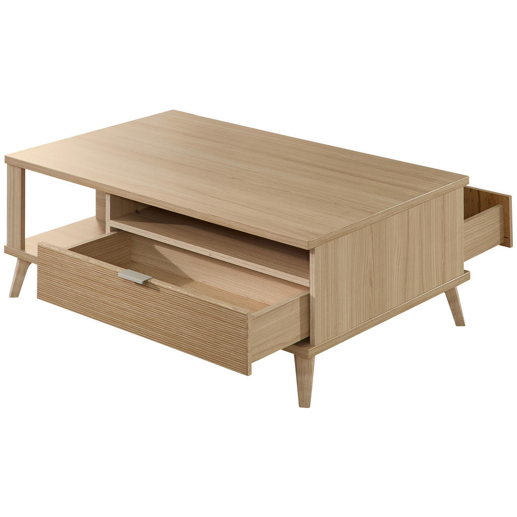 Thumbnail - Stylife Couchtisch, Eiche, Metall, 2 Schublade(n) Schubladen, rechteckig, eckig, 65x40x110 cm, Stauraum, Wohnzimmer, Woh...