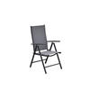 GARTENKLAPPSESSEL-SET Aluminium Grau  - Graphitfarben/Grau, MODERN, Textil/Metall (57/108/65cm) - Gardenson