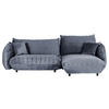 HÖRNSOFFA i plysch blågrå  - blågrå/svart, Klassisk, textil/plast (270/170cm) - MID.YOU