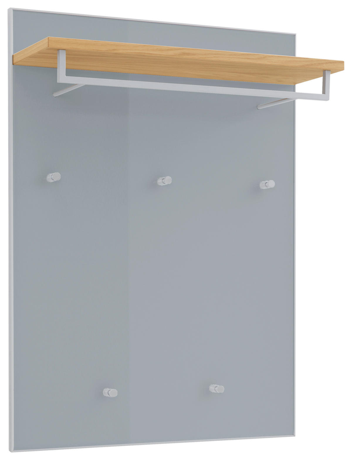 GARDEROBE 6-teilig  in 190/195/40 cm  - Alufarben/Grau, Design, Glas/Holz (190/195/40cm)