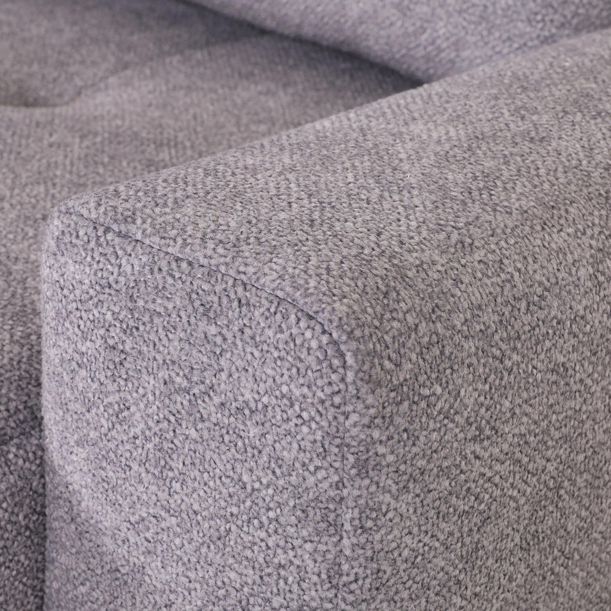 ECKSOFA in Velours Grau  - Schwarz/Grau, KONVENTIONELL, Kunststoff/Textil (247/156cm) - Carryhome