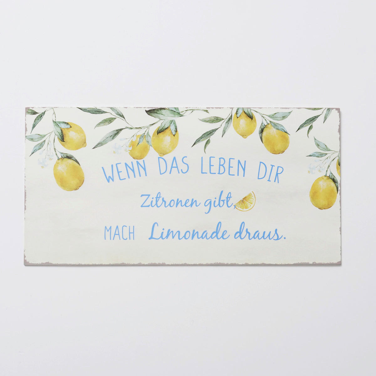 DEKOSCHILD 40/20 cm  - Blau/Gelb, Basics, Metall (40/20cm)