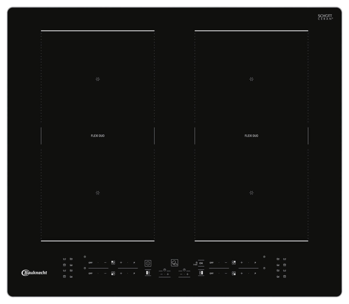 INDUKTIONSKOCHFELD BB 8760C AL  - Schwarz, Basics, Glas/Metall (60/5/52cm) - Bauknecht