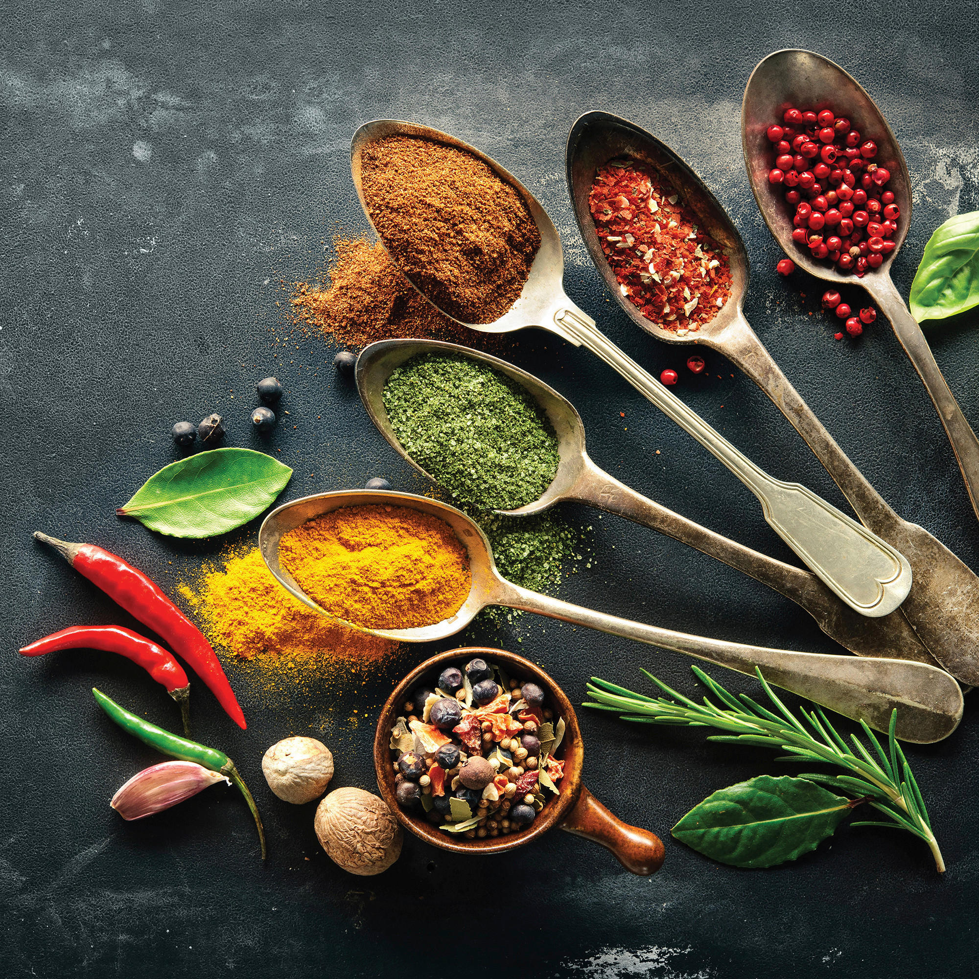 OBRAZ NA SKLE, koření, 30/30 cm  - vícebarevná, Lifestyle, sklo (30/30cm) - Euroart