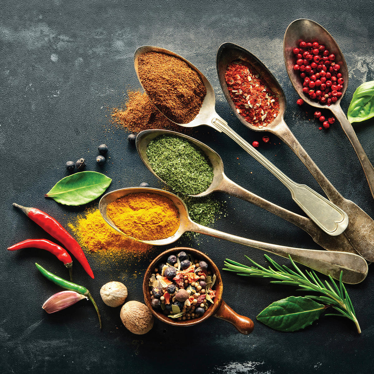 OBRAZ NA SKLE, koření, 30/30 cm  - vícebarevná, Lifestyle, sklo (30/30cm) - Euroart