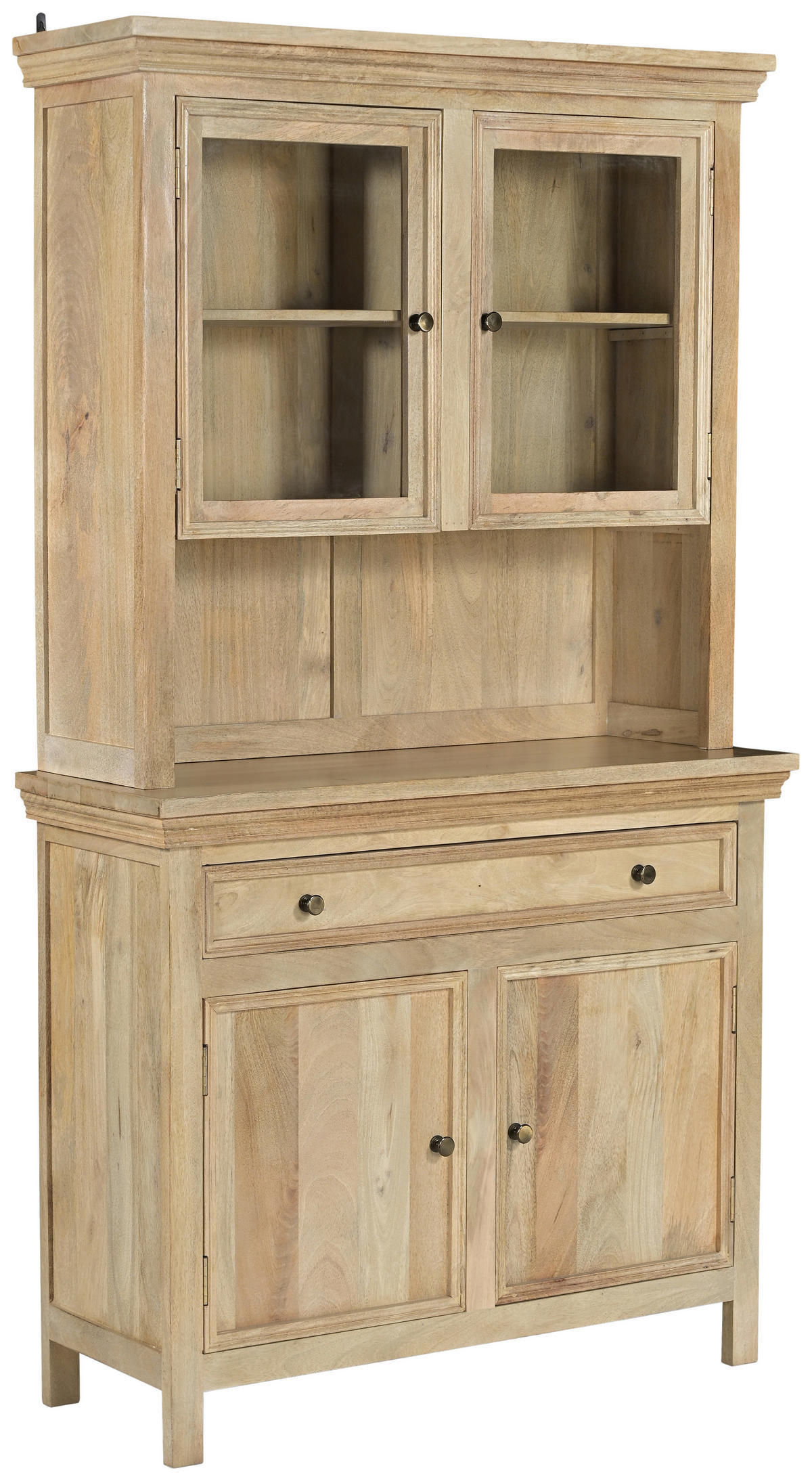 BUFFET 110/190/40 cm  in Naturfarben  - Transparent/Messingfarben, Natur, Holz/Metall (110/190/40cm) - Livetastic