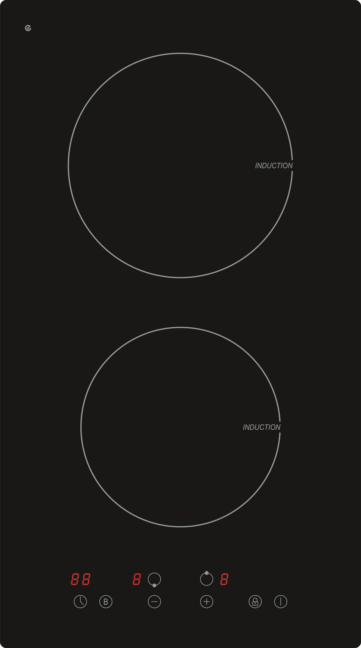 GLASKERAMIKKOCHFELD  - Schwarz, Trend (29/6,2/52cm) - PKM
