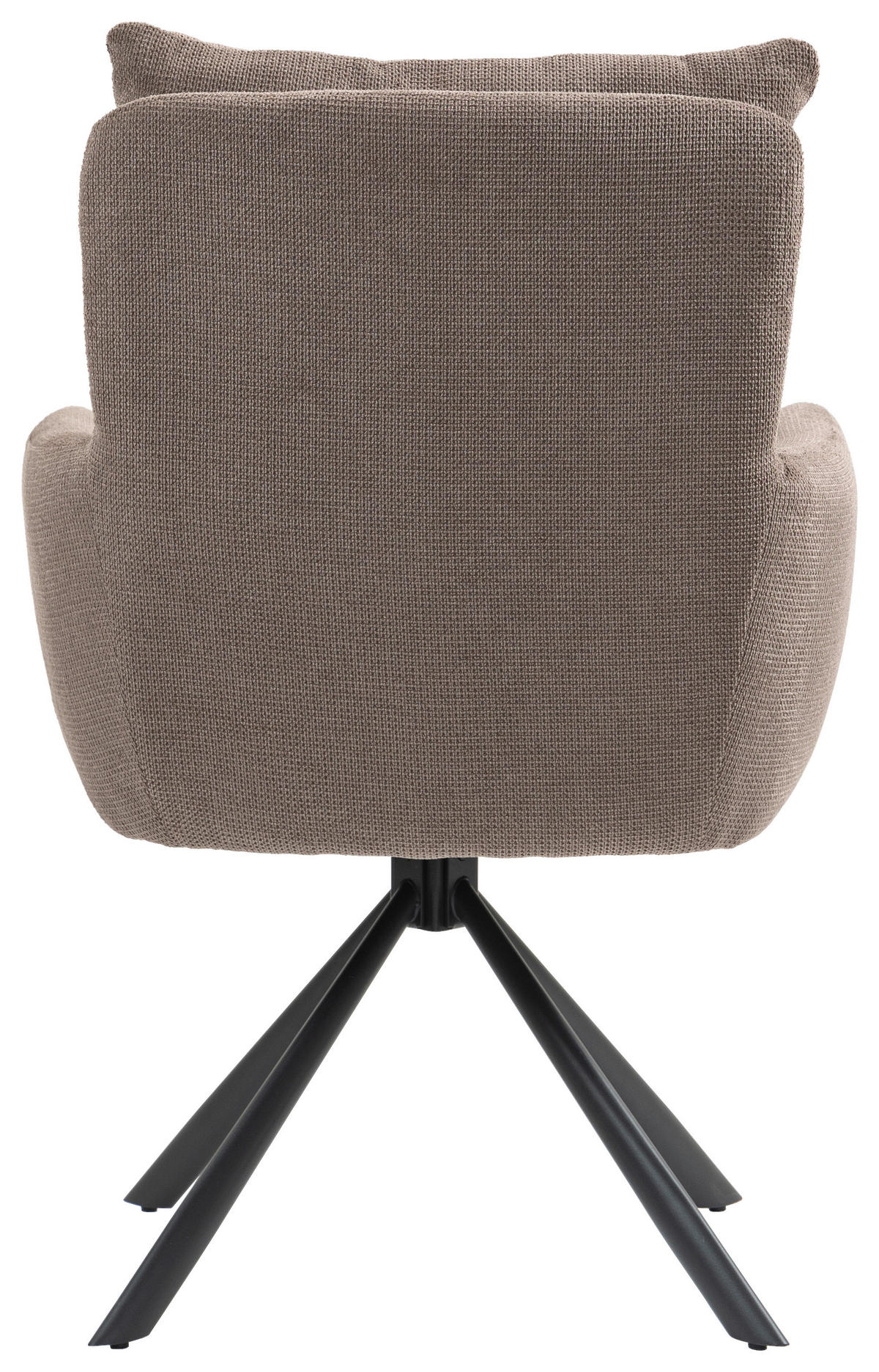 Armlehnstuhl Lina taupe  in Eisen  - Taupe/Schwarz, KONVENTIONELL, Textil/Metall (60/95/67cm) - MID.YOU