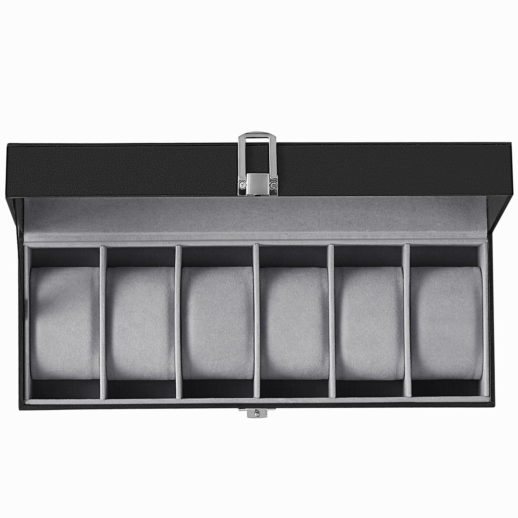 UHRENBOX - Schwarz, Basics, Glas/Holzwerkstoff (30/8/11,2cm)