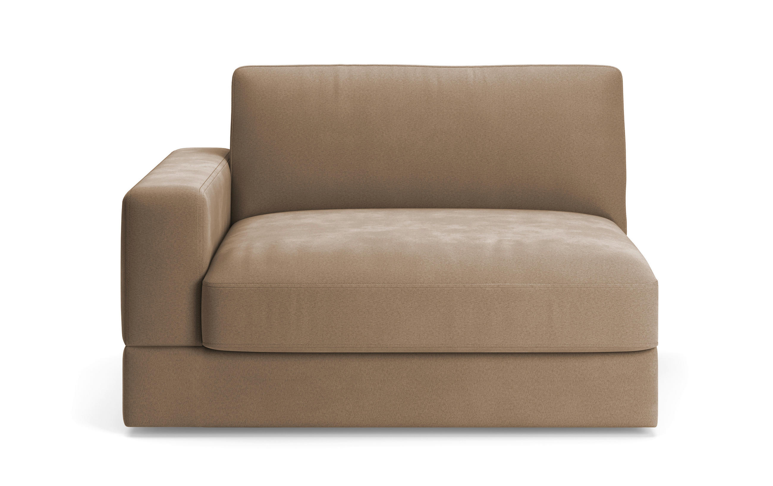 SOFAELEMENT FABIO E Mikrofaser Braun  - Schwarz/Braun, MODERN, Kunststoff/Textil (132/87/108cm) - Sit & More