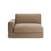 SOFAELEMENT FABIO E Mikrofaser Braun  - Schwarz/Braun, MODERN, Kunststoff/Textil (132/87/108cm) - Sit & More