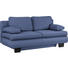 SCHLAFSOFA Blau - Blau/Wengefarben, KONVENTIONELL, Holz/Textil (203/94/100cm) - NOVEL