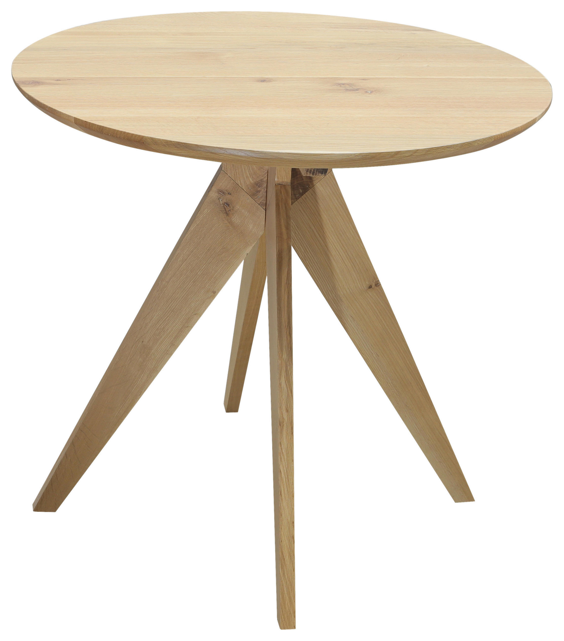 ESSTISCH 80/80/75 cm Echtholz  Holz rund Eichefarben  - Eichefarben, KONVENTIONELL, Holz (80/80/75cm) - Linea Natura