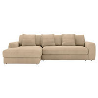ECKSOFA in Cord Beige  - Beige/Schwarz, Modern, Kunststoff/Textil (182/302cm) - Carryhome