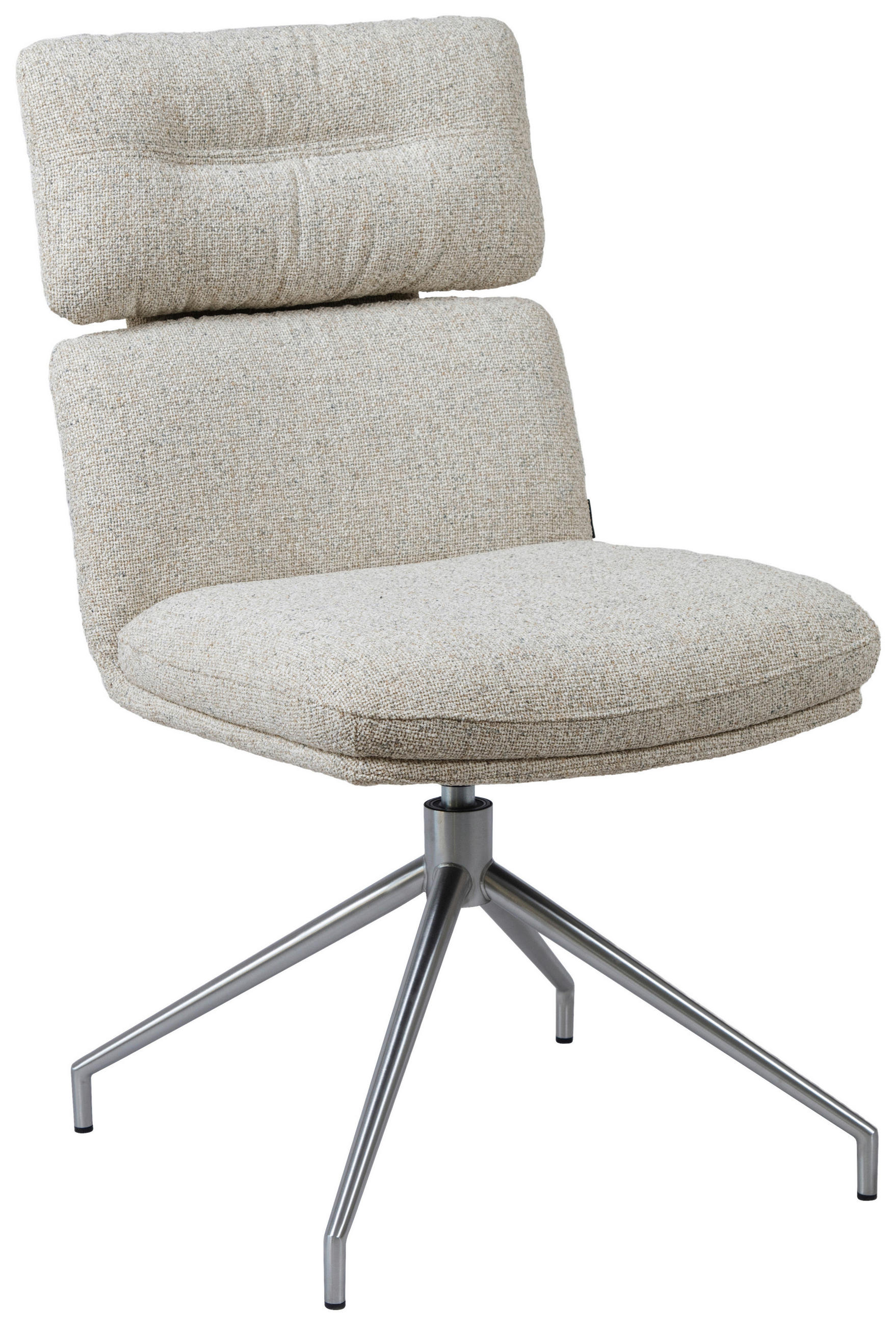 Dieter Knoll Stuhl Edelstahl, Beige 50x92x66 cm