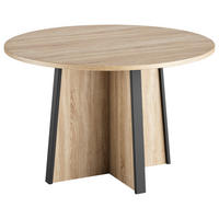 ESSTISCH in Holzwerkstoff 120/120/74 cm  - Eichefarben/Schwarz, MODERN, Holzwerkstoff (120/120/74cm) - MID.YOU