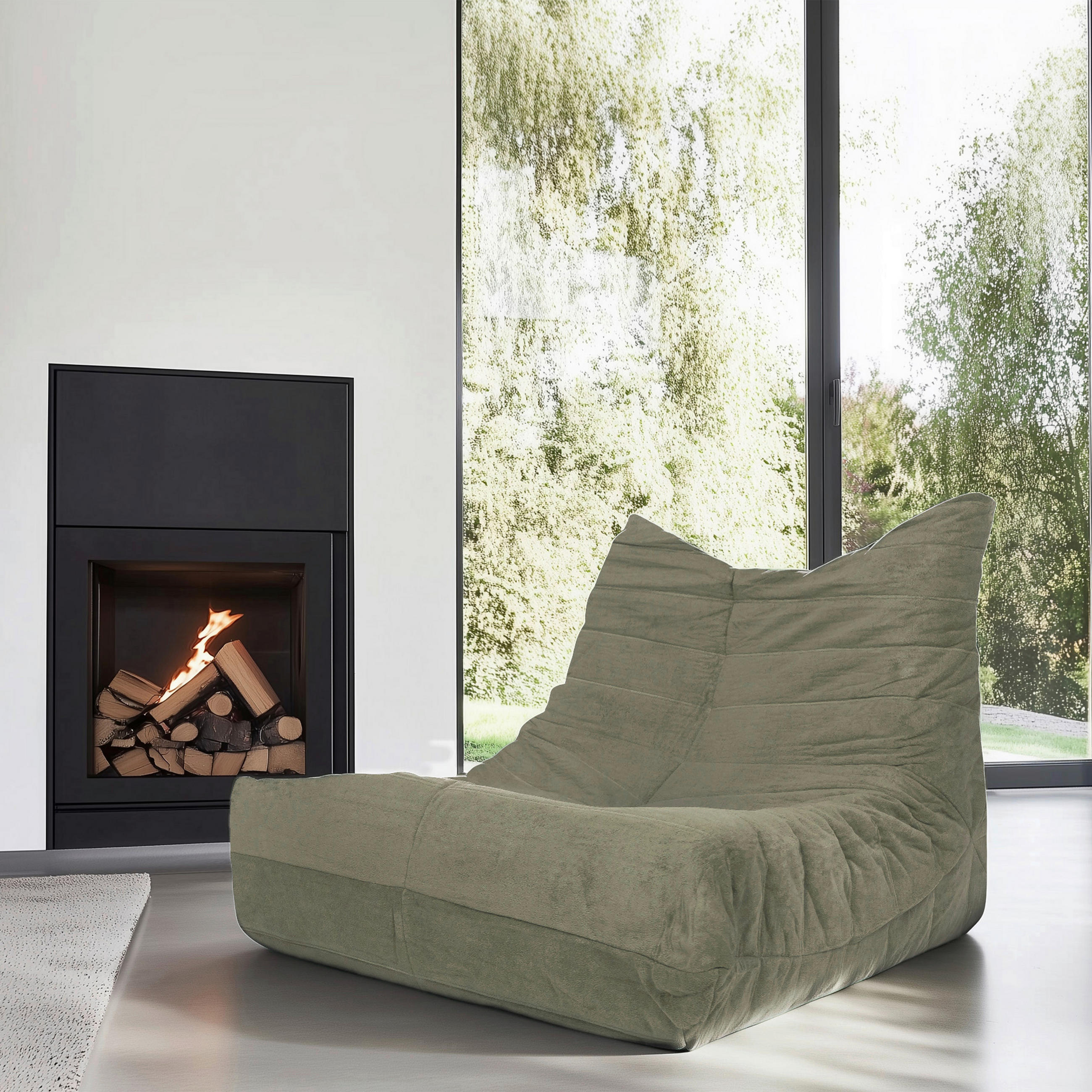 LOUNGESESSEL in Textil Salbeigrün  - Salbeigrün, MODERN, Textil (90/72/100cm) - MID.YOU