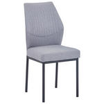 STUHL  in Eisen Leinenoptik Metall, Textil  - Schwarz/Grau, MODERN, Textil/Metall (46/98/58,5cm) - Carryhome