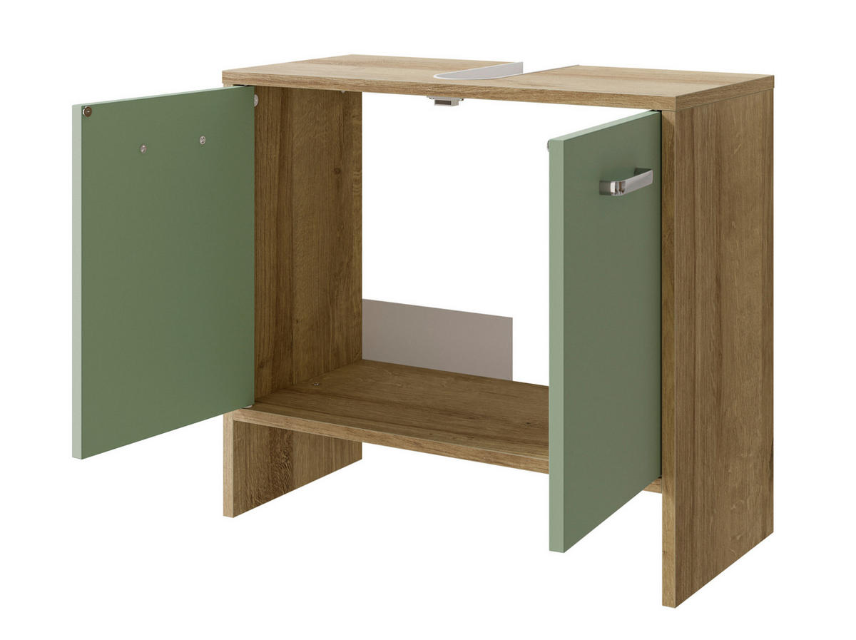 WASCHBECKENUNTERSCHRANK 60,6/54,3/28,4 cm  - Chromfarben/Eichefarben, Basics, Holzwerkstoff (60,6/54,3/28,4cm) - Pelipal