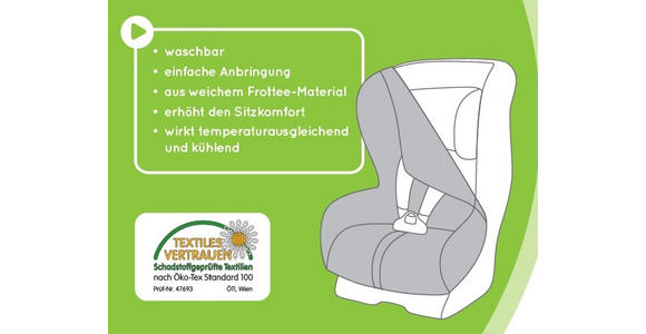 KINDERSITZBEZUG - Hellgrau, Basics, Textil - My Baby Lou