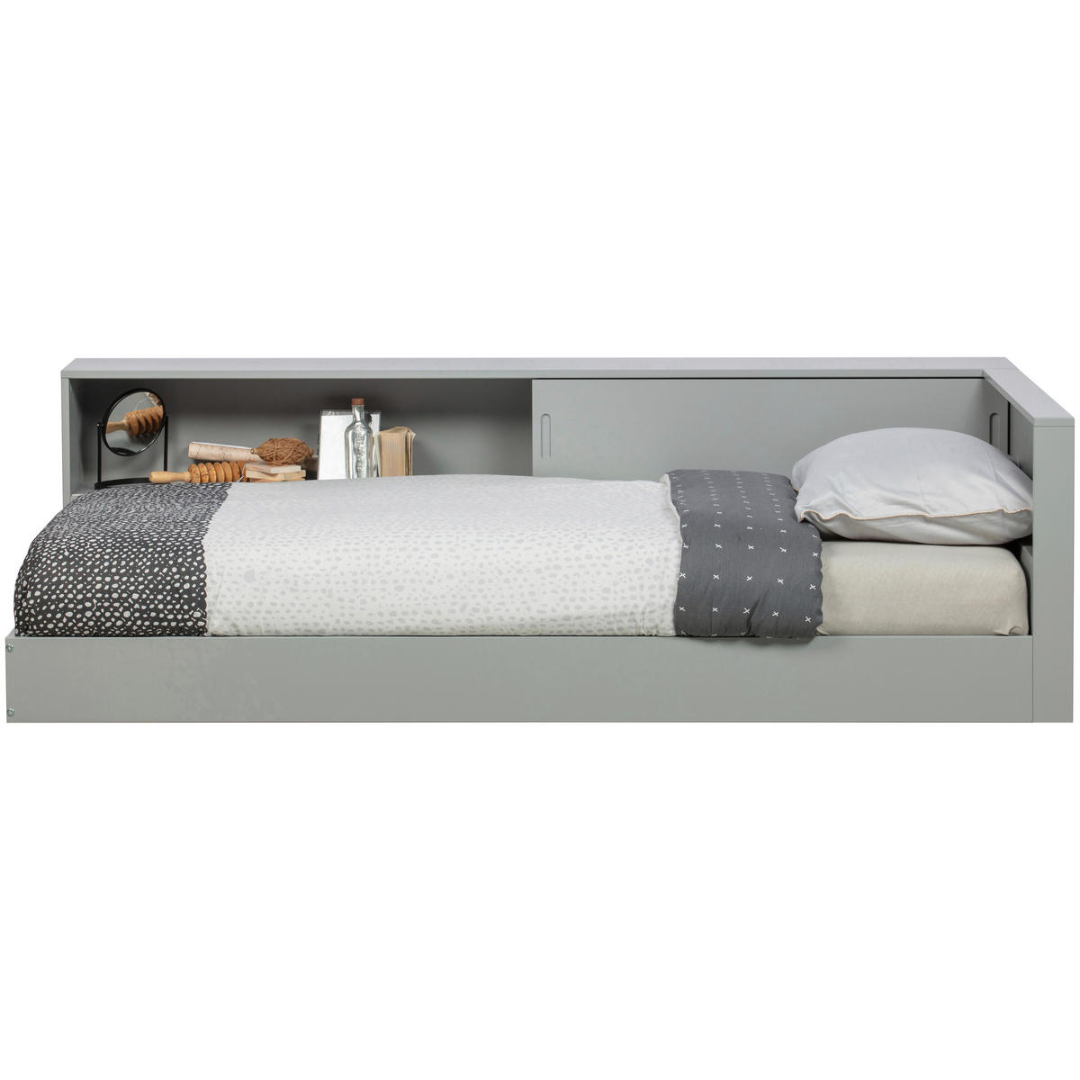 BETT 90/200 cm  in Grau  - Grau, Design, Holz (90/200cm) - Livetastic