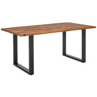 ESSTISCH Mangoholz vollmassiv rechteckig Naturfarben  - Schwarz/Naturfarben, LIFESTYLE, Holz/Metall (180/90/76cm) - Landscape