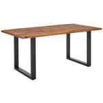 ESSTISCH - Schwarz/Naturfarben, LIFESTYLE, Holz/Metall (180/90/76cm) - Landscape