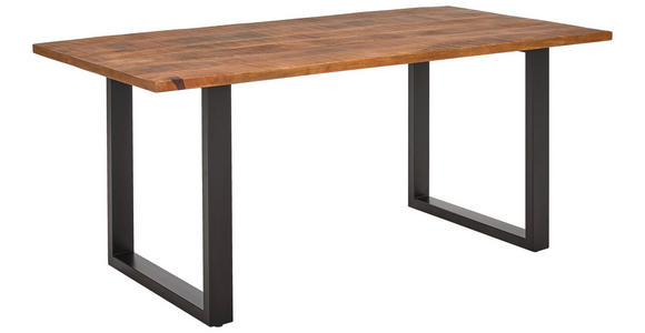 ESSTISCH - Schwarz/Naturfarben, LIFESTYLE, Holz/Metall (180/90/76cm) - Landscape