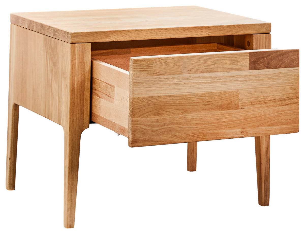 NACHTSCHRANK 51/42/40 cm Eiche furniert  - Wildeiche, Design, Holz (51/42/40cm) - Linea Natura