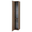 HOCHSCHRANK 30/184/33 cm  - Eiche dunkel, KONVENTIONELL, Glas/Holzwerkstoff (30/184/33cm) - Dieter Knoll
