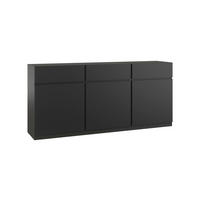 SIDEBOARD Bern 179,9/82,4/40 cm 3 Schublade(n)  - Schwarz, Design, Holzwerkstoff (179,9/82,4/40cm) - MID.YOU