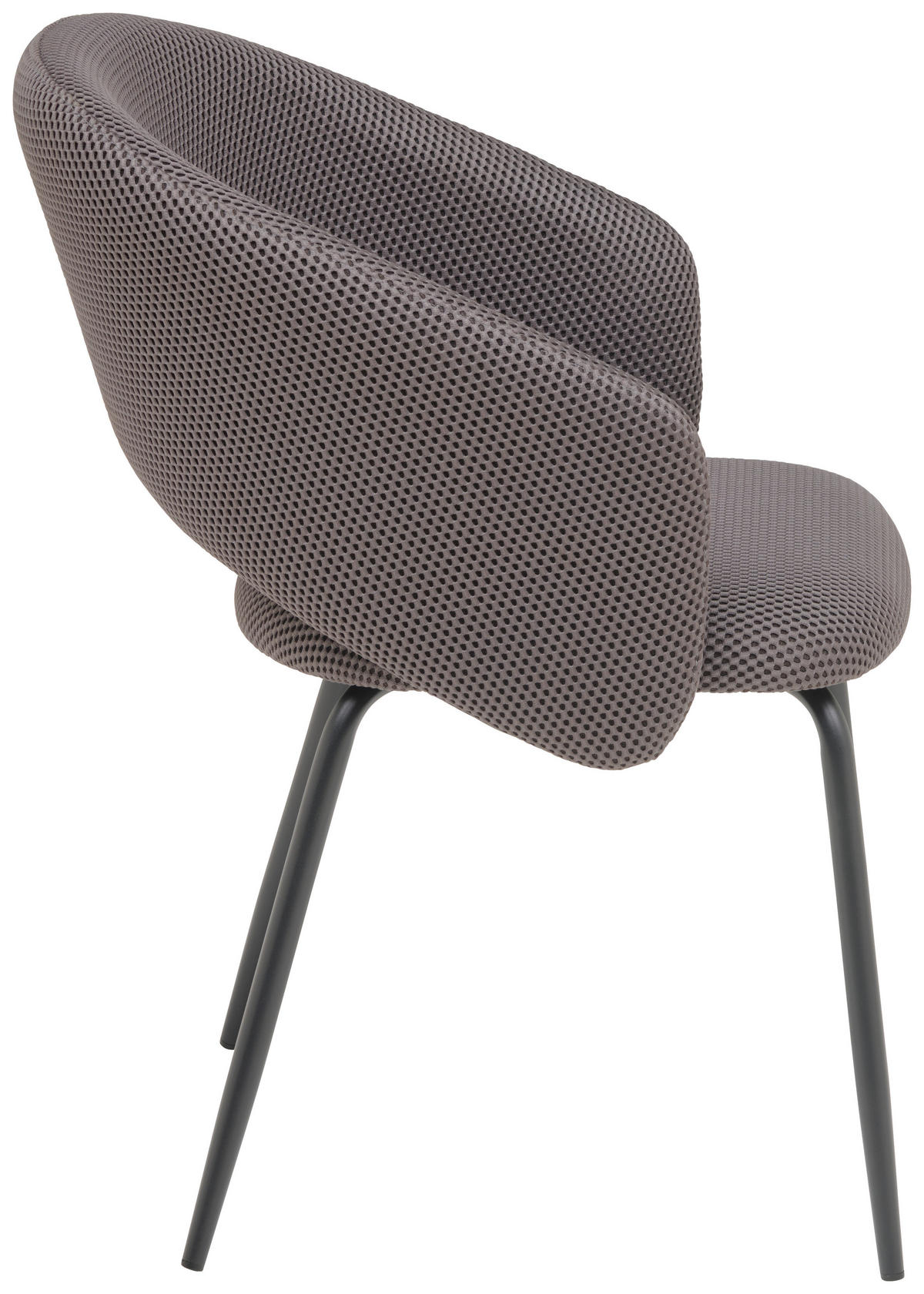 ARMLEHNSTUHL  in Eisen Netzbespannung  - Schwarz/Grau, MODERN, Textil/Metall (58/80/60cm) - MID.YOU