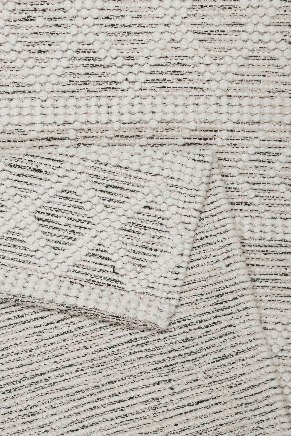 HANDWEBTEPPICH 50/80 cm Lia Creme, Dunkelgrau  - Dunkelgrau/Creme, Trend, Textil (50/80cm) - Esprit