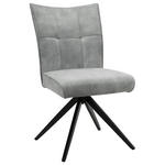 STUHL - Hellgrau/Schwarz, Design, Textil/Metall (47/92/66cm) - Hom`in