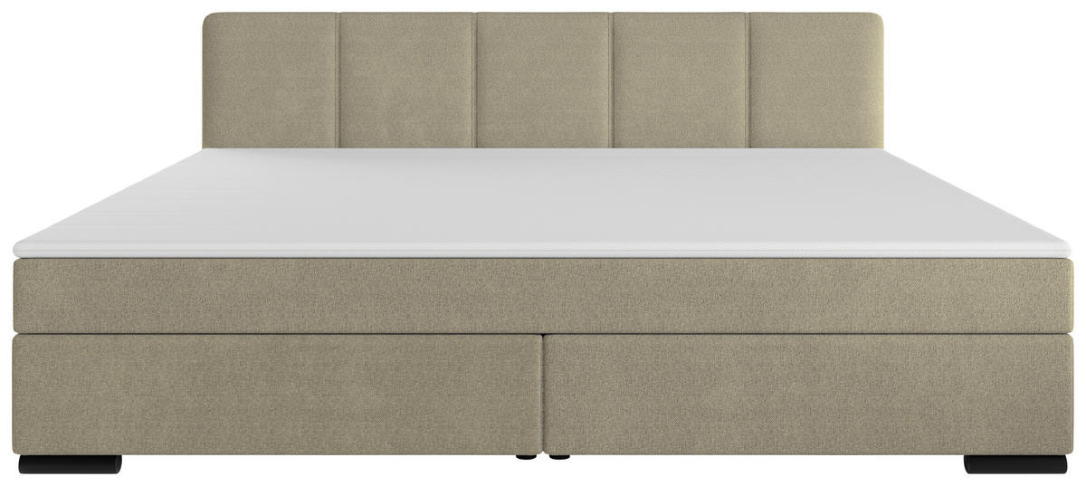 BOXSPRINGBETT 240/200 cm  in Beige  - Beige/Schwarz, MODERN, Karton/Holz (240/200cm) - MID.YOU