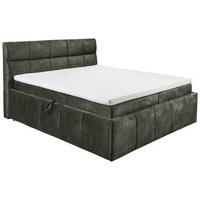 BOXBETT 180/200 cm  in Dunkelgrün  - Dunkelgrün/Schwarz, Konventionell, Kunststoff/Textil (180/200cm) - Modante