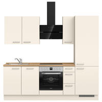 KÜCHENLEERBLOCK 240 cm   in Eichefarben, Magnolie  - Edelstahlfarben/Eichefarben, MODERN, Holzwerkstoff/Metall (240cm) - Nobilia