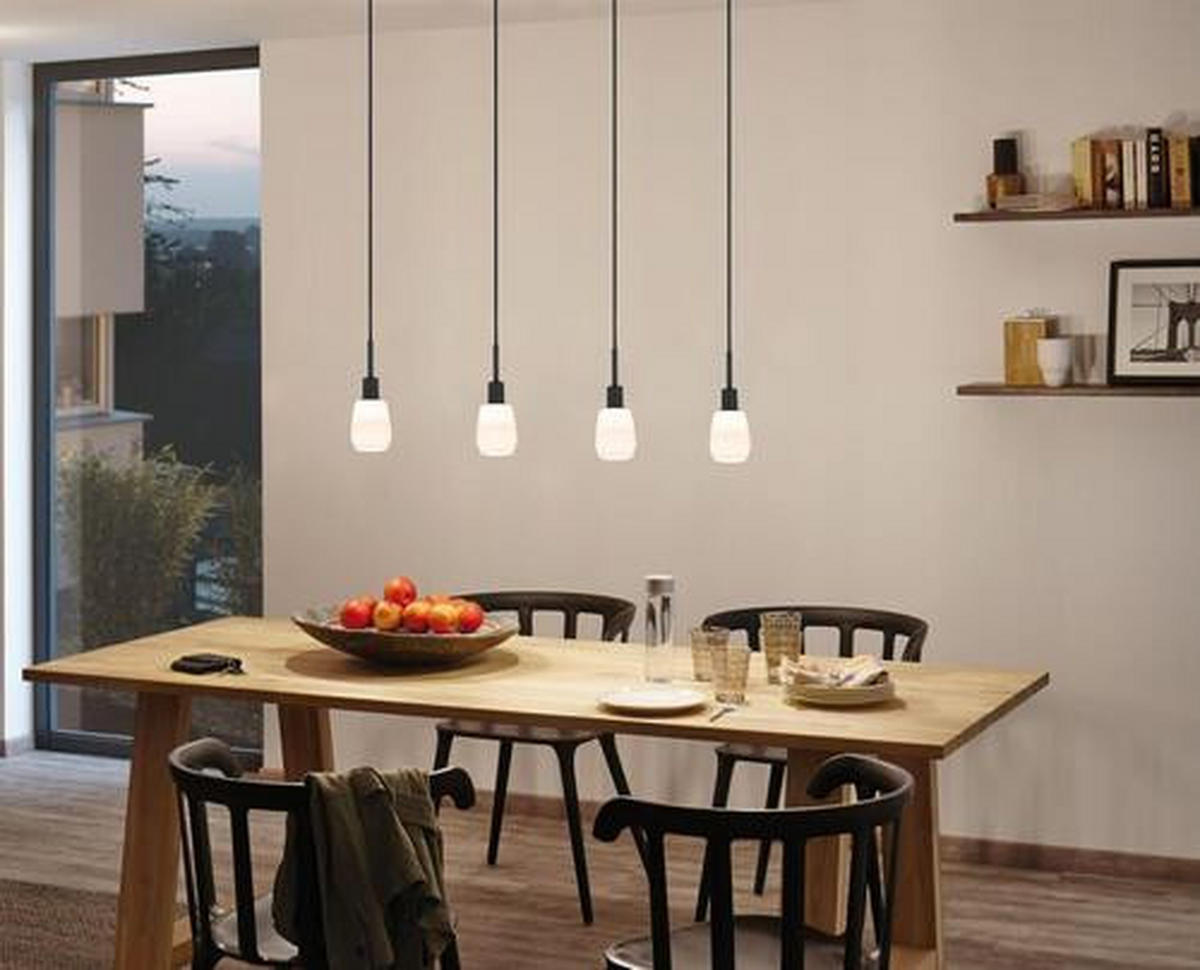 SCHIENENSYSTEM-HÄNGELEUCHTE Urail 132 cm   - Schwarz, Basics, Kunststoff/Metall (132cm) - Paulmann