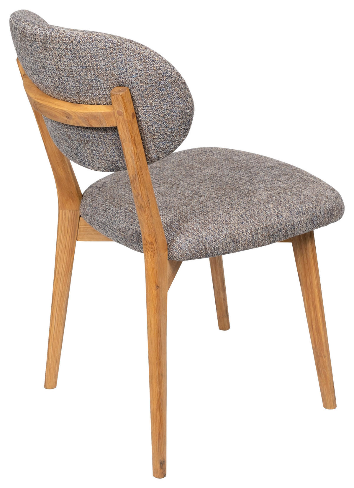 STUHL  Stoffauswahl Webstoff  - Blau/Eichefarben, MODERN, Holz/Textil (51/86/60cm) - Carryhome