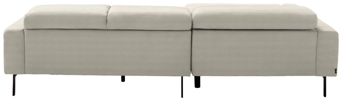 ECKSOFA  in Cord Naturfarben  293/215-217 cm  - Schwarz/Naturfarben, Design, Textil/Metall (293/215-217cm) - Schöner Wohnen